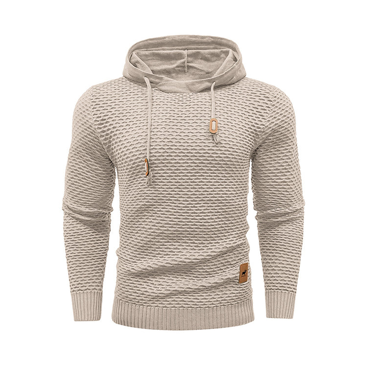 a white sweater with a hood