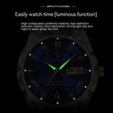 Men's Luminous Quartz Watch with Dual Calendar
