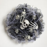 Black Mesh Skull Halloween Garland