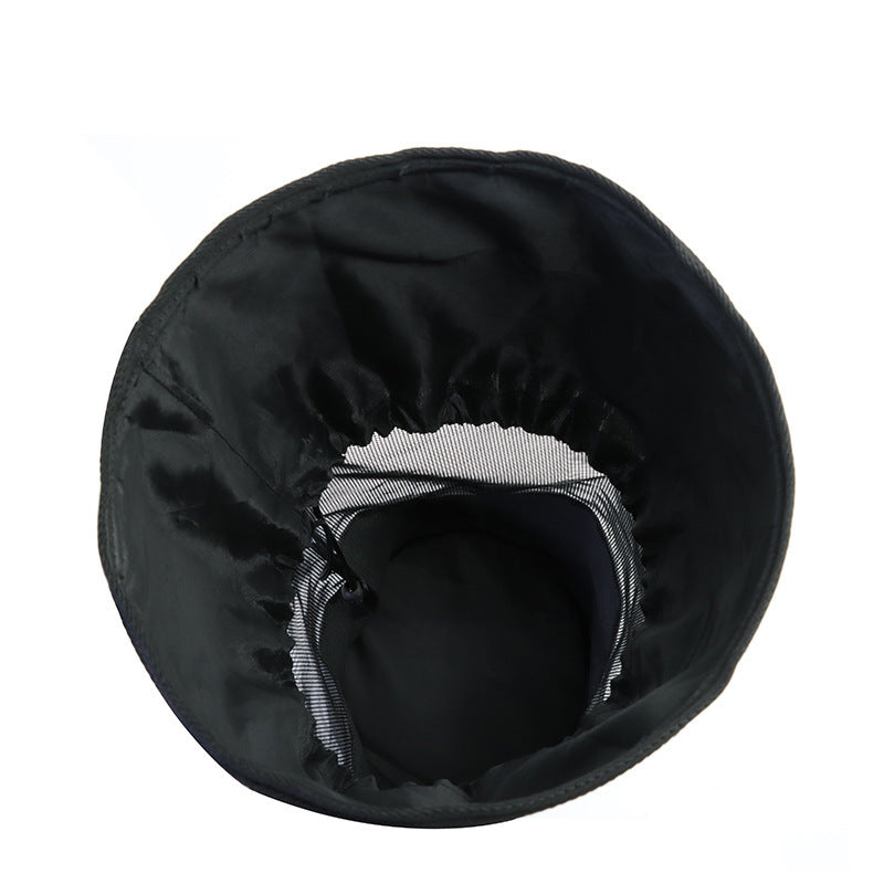 a black hat with a net