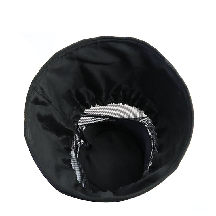 a black hat with a net