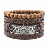 Men's Vintage Braided Leather Bracelet