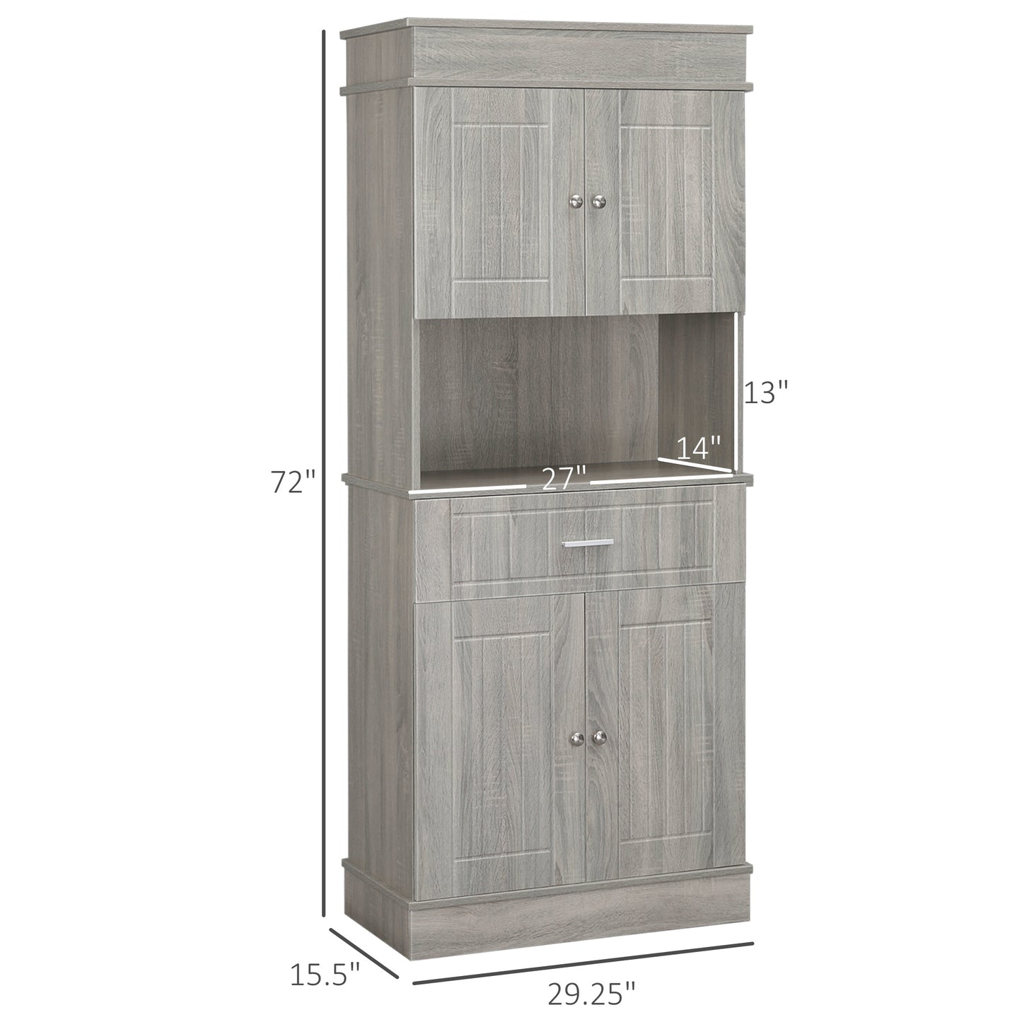 72" Kitchen Buffet with Hutch