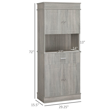 72" Kitchen Buffet with Hutch