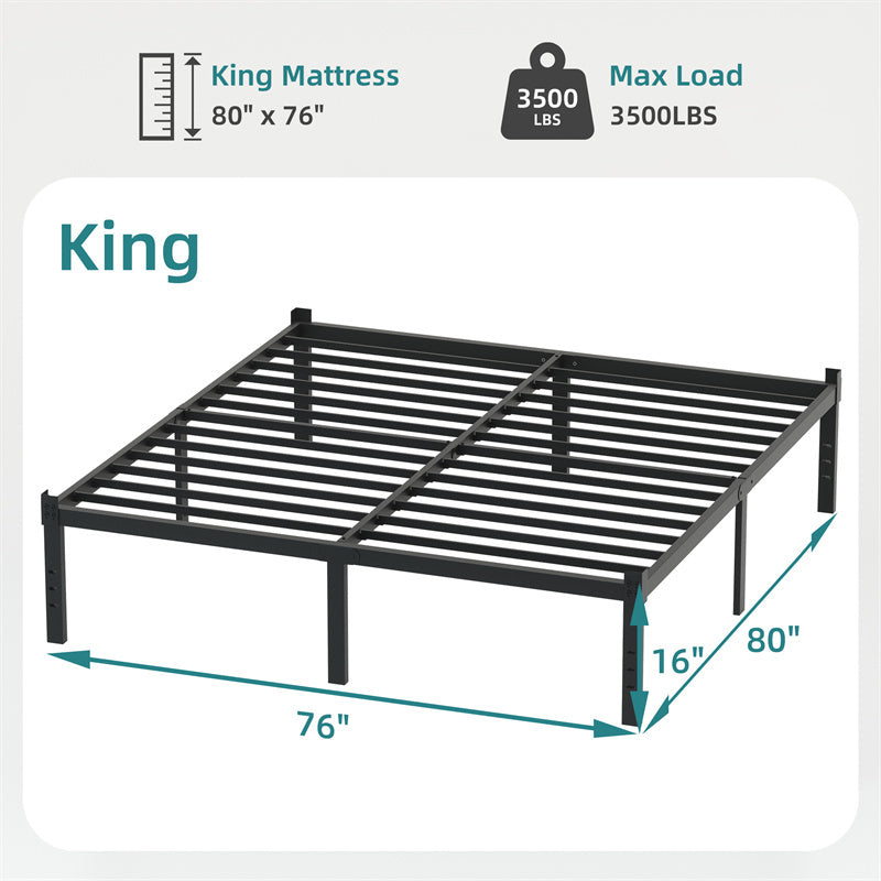 a bed frame with dimensions