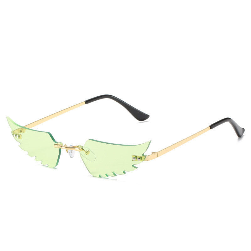a pair of green glasses