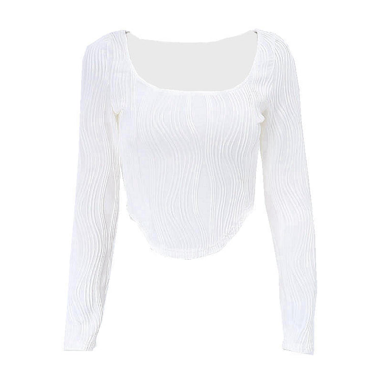 a white shirt with long sleeves