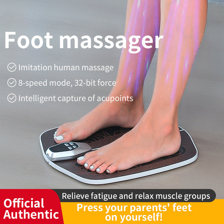 a person standing on a foot scale