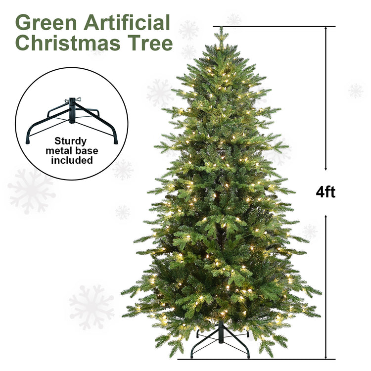 a tall artificial christmas tree with lights