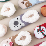Plush Non-Slip Indoor Socks with Christmas Characters