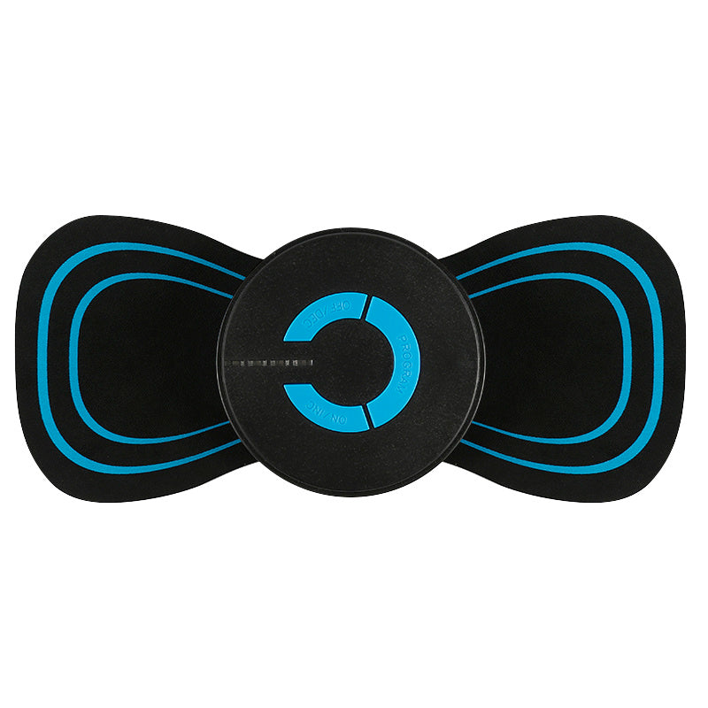 a black and blue device with a circle
