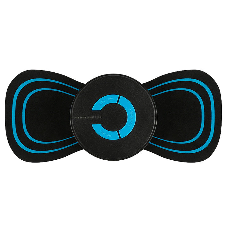 a black and blue device with a circle