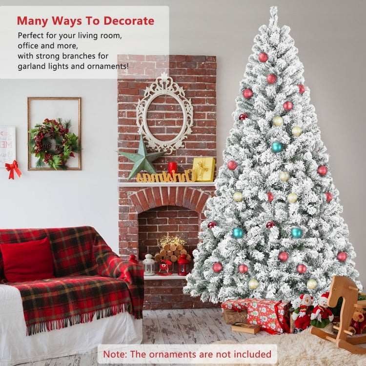 a christmas tree in a room