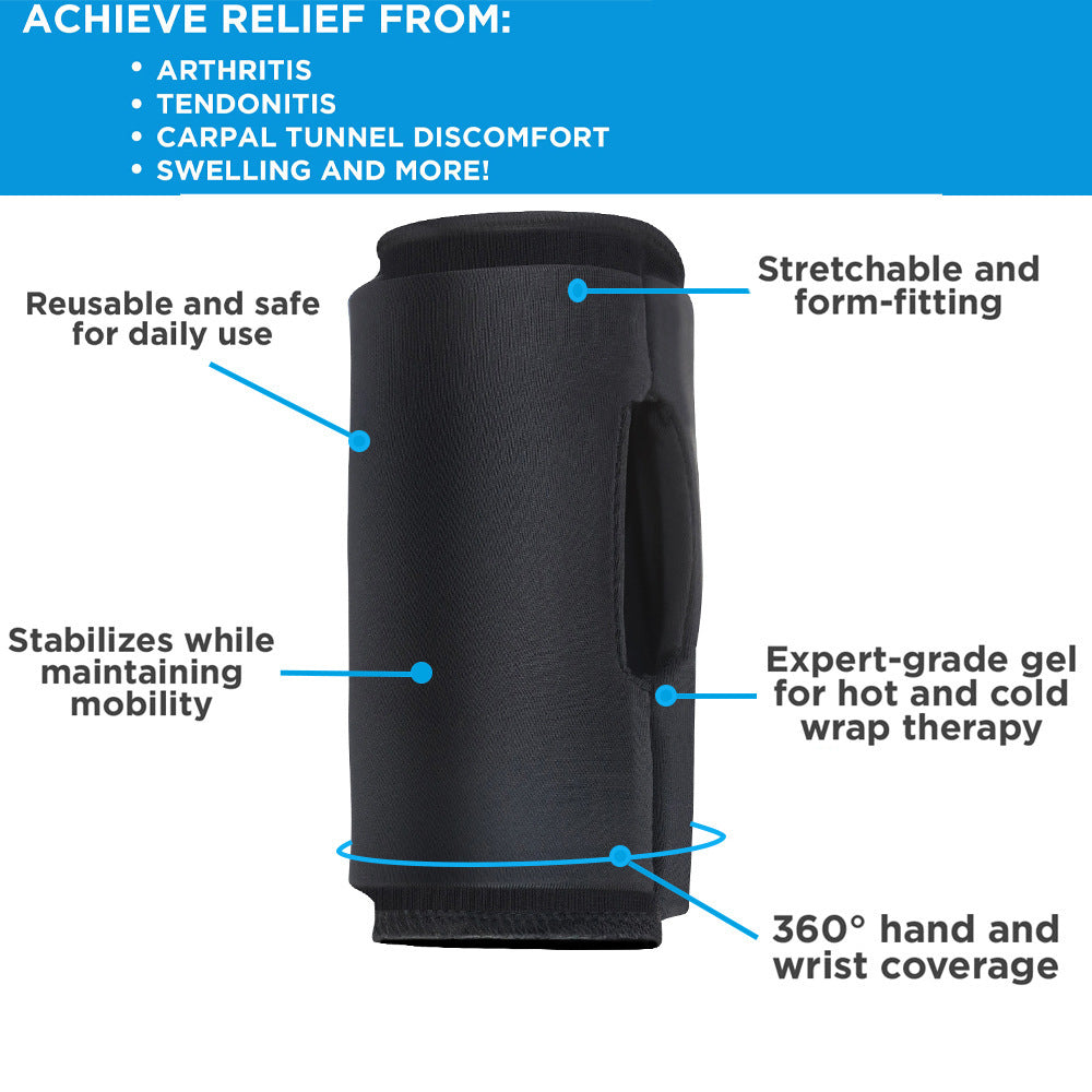 a black wrist band with white text