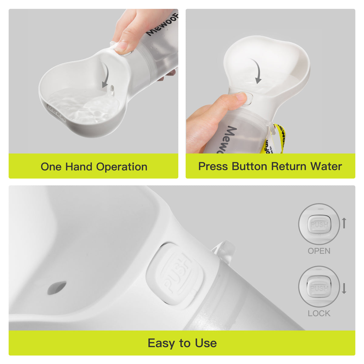 a collage of a hand pressing button