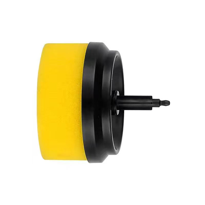 a yellow and black circular object