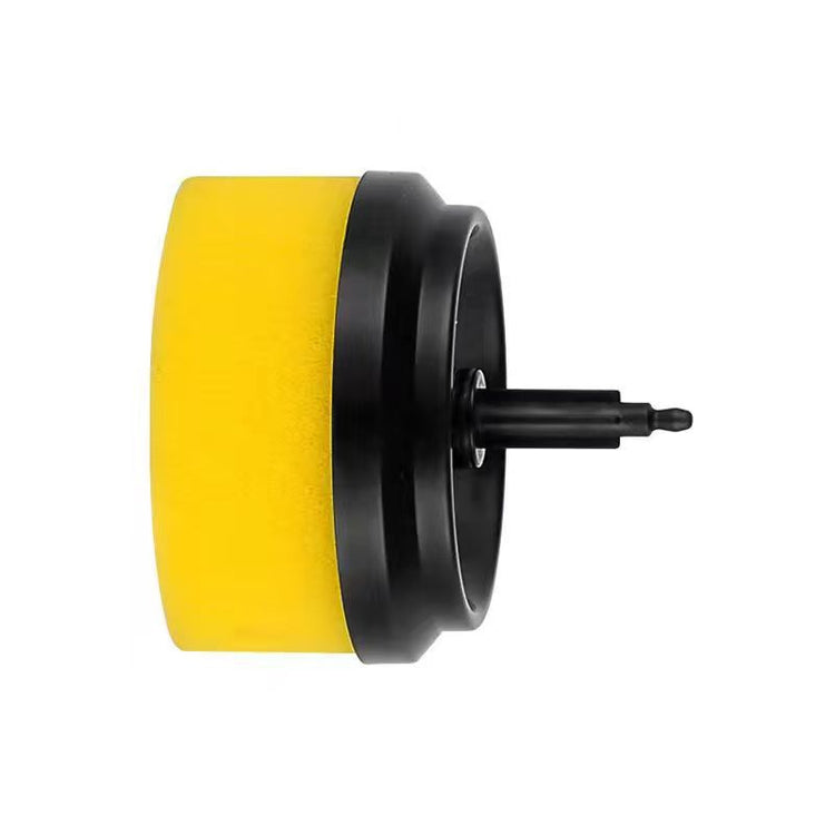 a yellow and black circular object