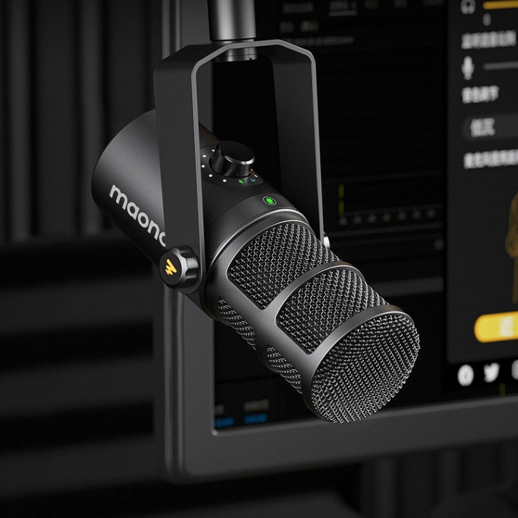 a microphone on a stand