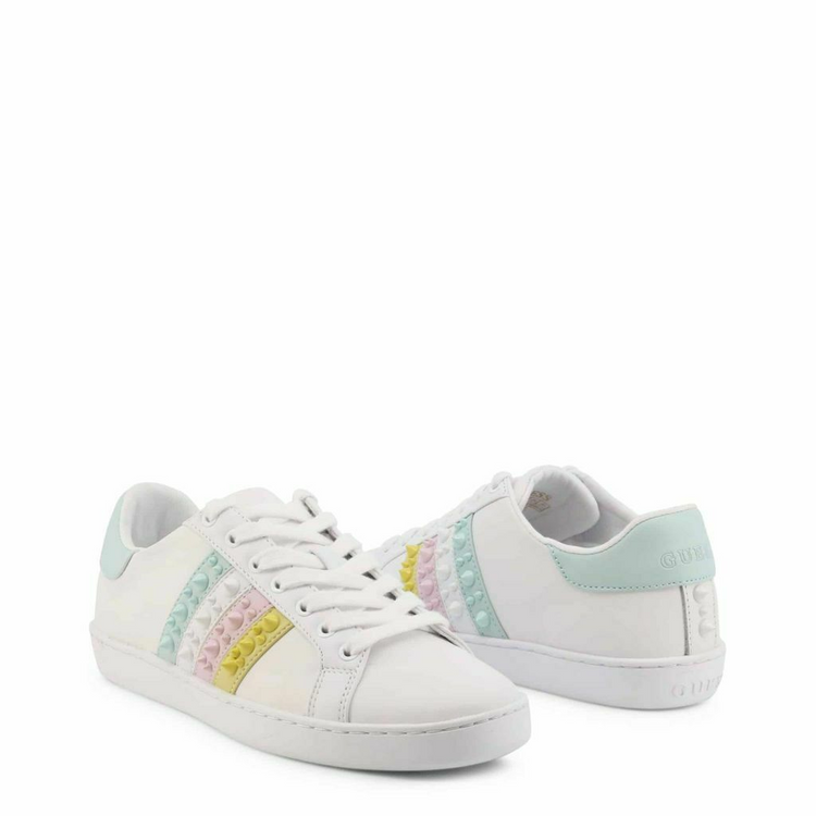 a pair of white shoes