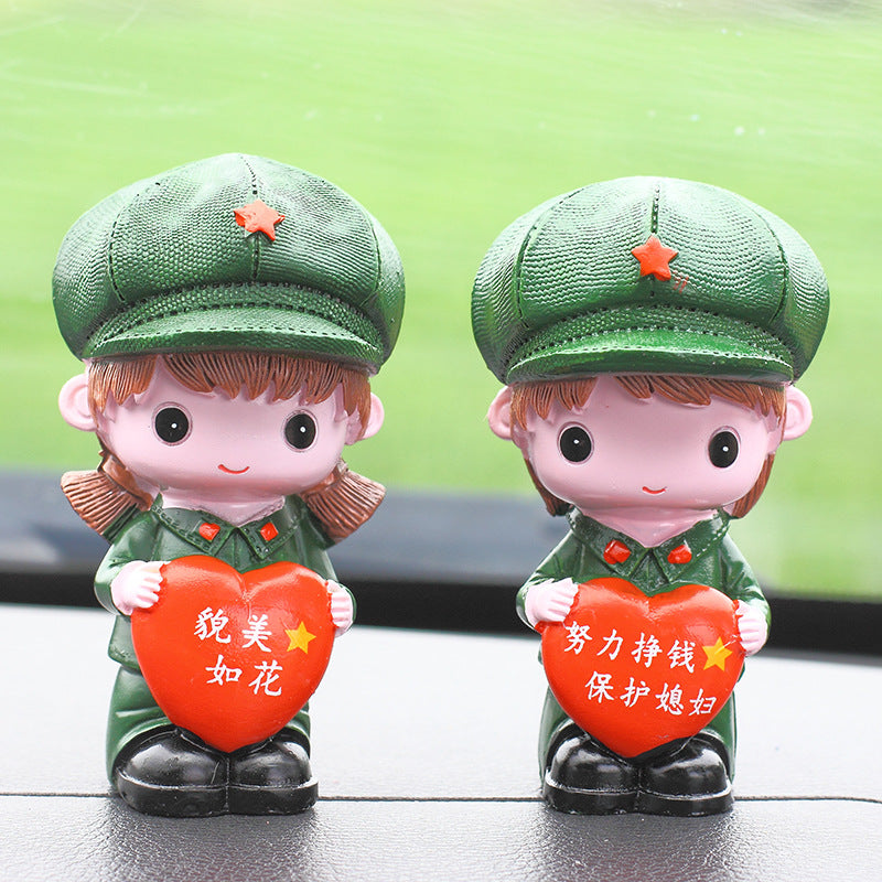 Cartoon Creative Car Small Ornaments Backpack Cowboy