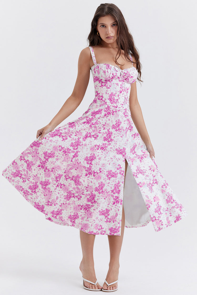a woman in a dress
