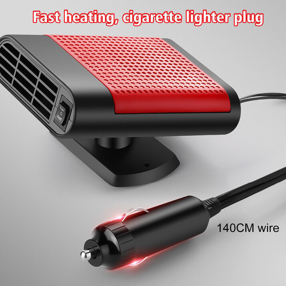 a car heater with a red and black cover