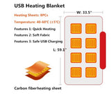 USB-Heated Flannel Blanket Shawl
