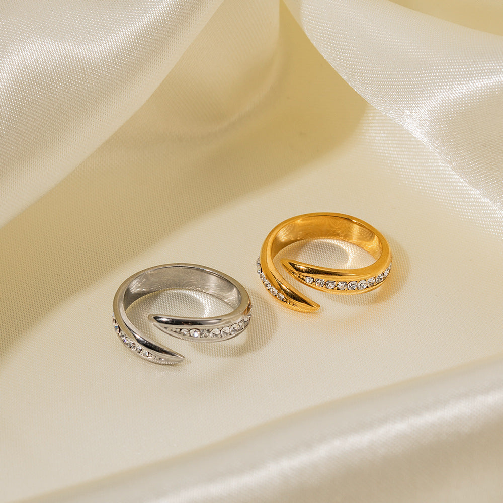 a pair of rings on a white fabric