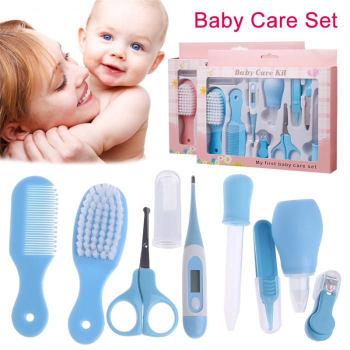a baby care kit with a baby and a baby's ear