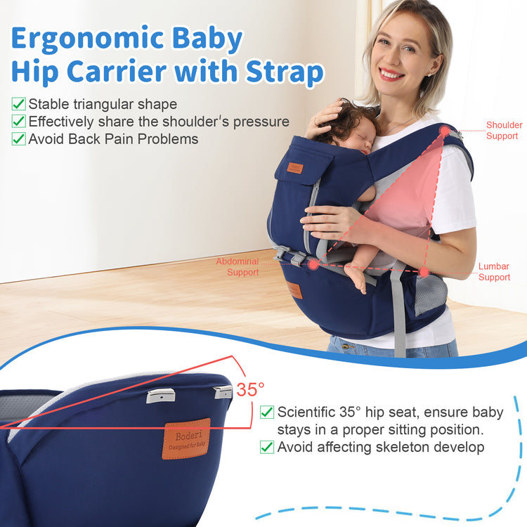 a woman carrying a baby in a baby carrier