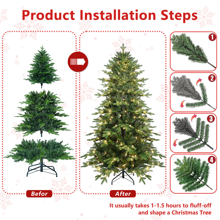 a christmas tree with lights