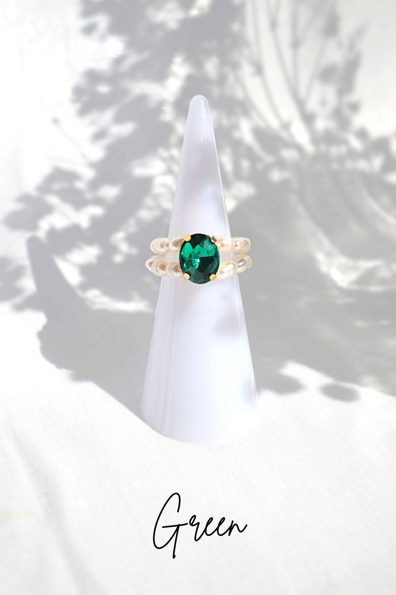 "Ocean Secret" | 3 Shades Blue CZ Freshwater Pearl Rings
