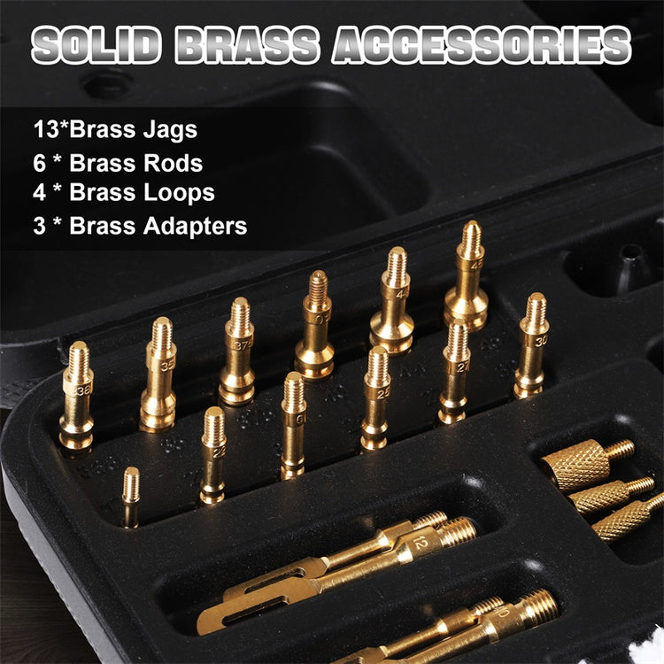 a black box with gold metal objects