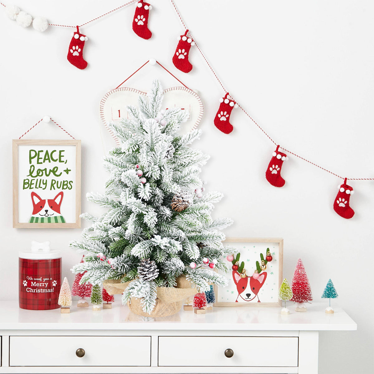a christmas tree on a table