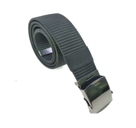 a black belt with a silver buckle