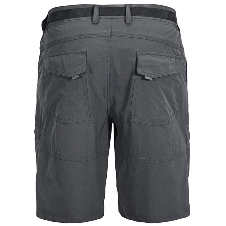a grey shorts with pockets