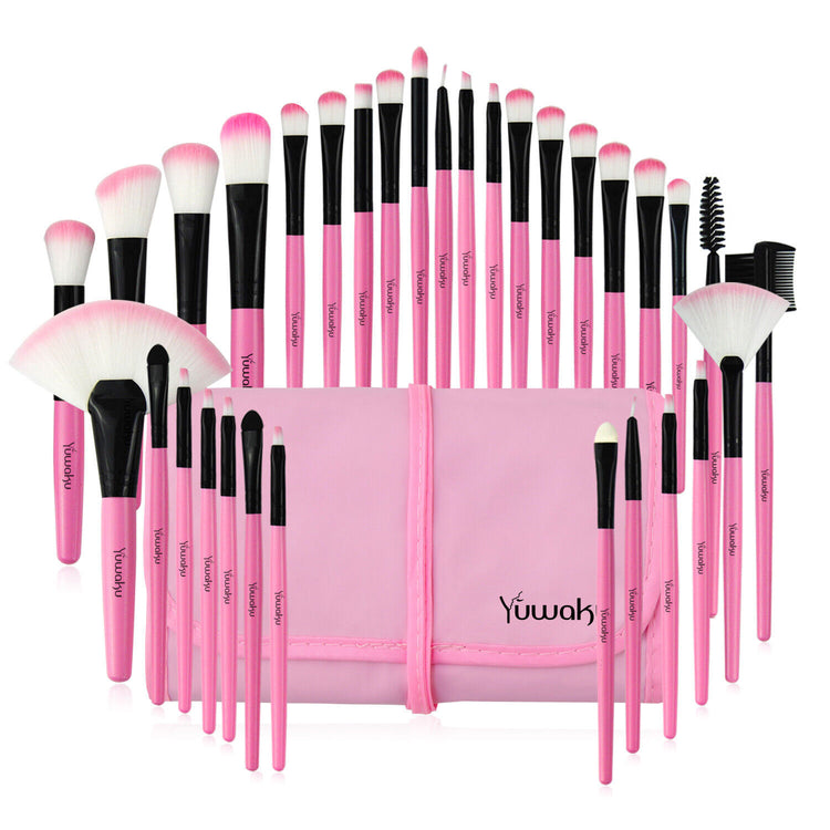 a group of pink brushes