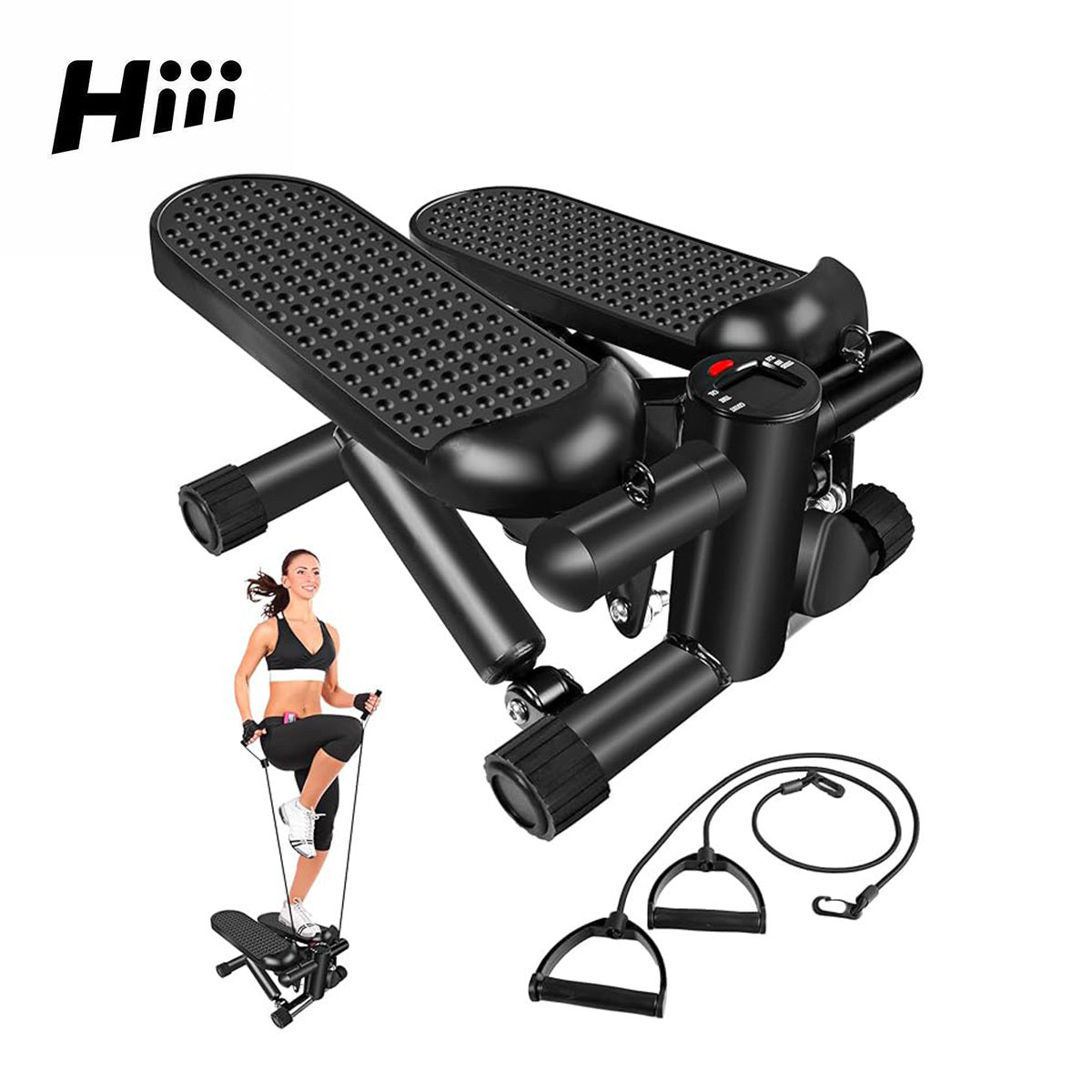 a woman on a step machine