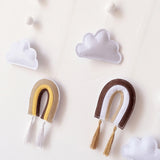 Wooden Stick Rainbow Felt Wall Hanging