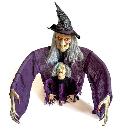 Halloween Parent-child Witch Ornaments Floor Outlet Luminous Decoration