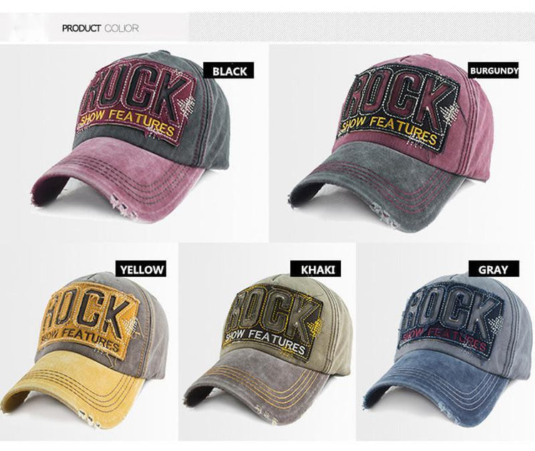 a collage of different colored hats