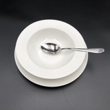 Fine Julia Porcelain Deep Plate Dinnerware Set For 6 Including 10" Charger Plate