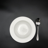 Fine Julia Porcelain Deep Plate Dinnerware Set For 6 Including 10" Charger Plate