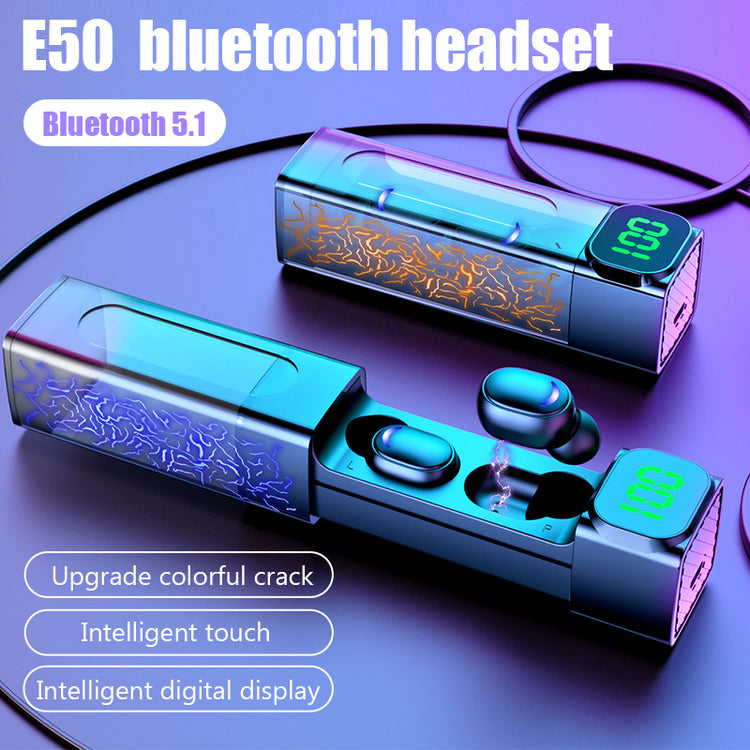 a pair of bluetooth headsets