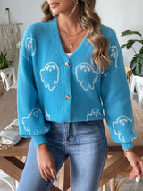 Women's Button-Front Casual Knit Cardigan