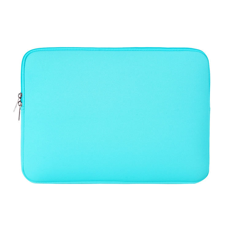 a blue laptop case with zipper