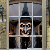 Halloween Witch and Zombie Window Decoration Banner