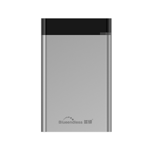 a silver rectangular object with black top