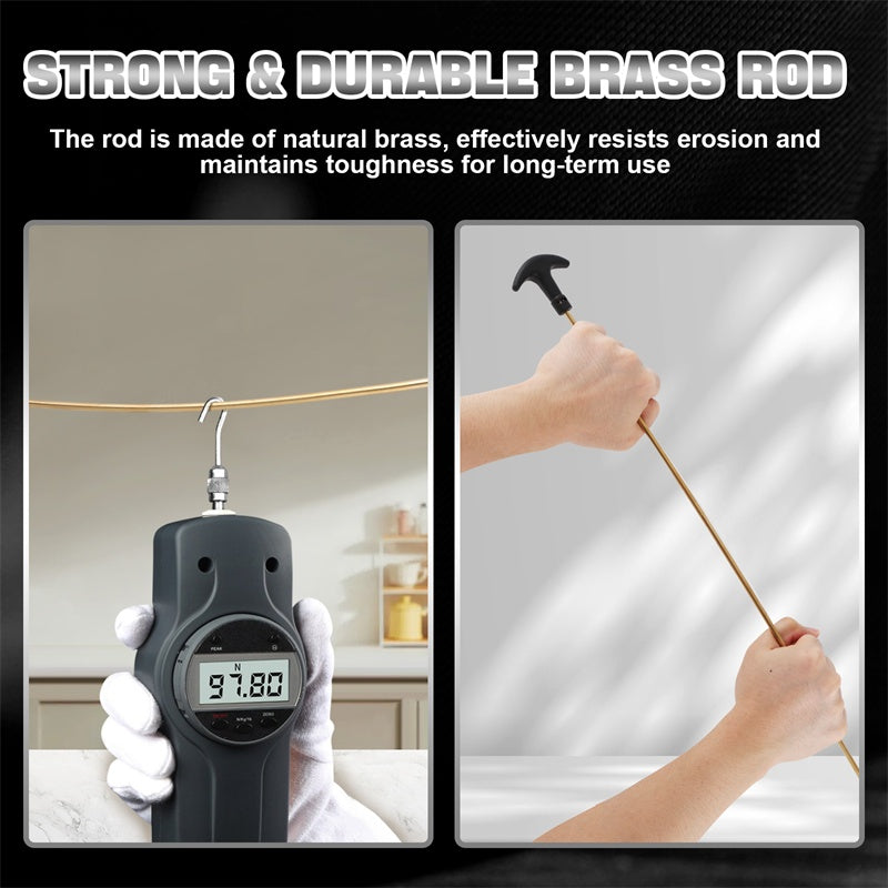 a hand holding a metal rod