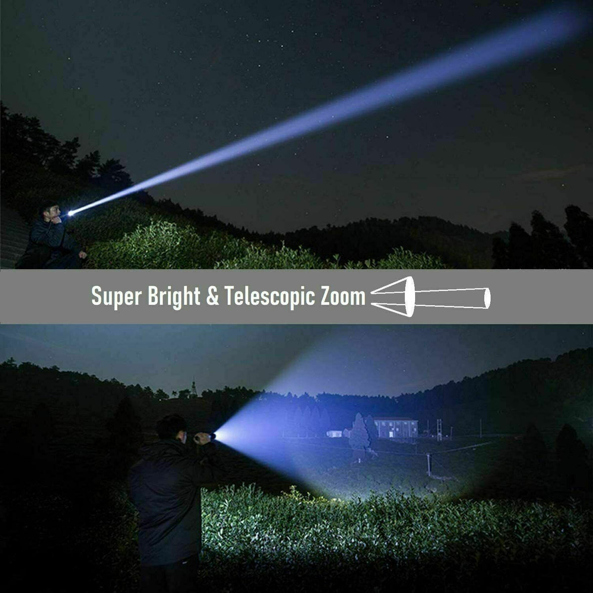 a man holding a flashlight